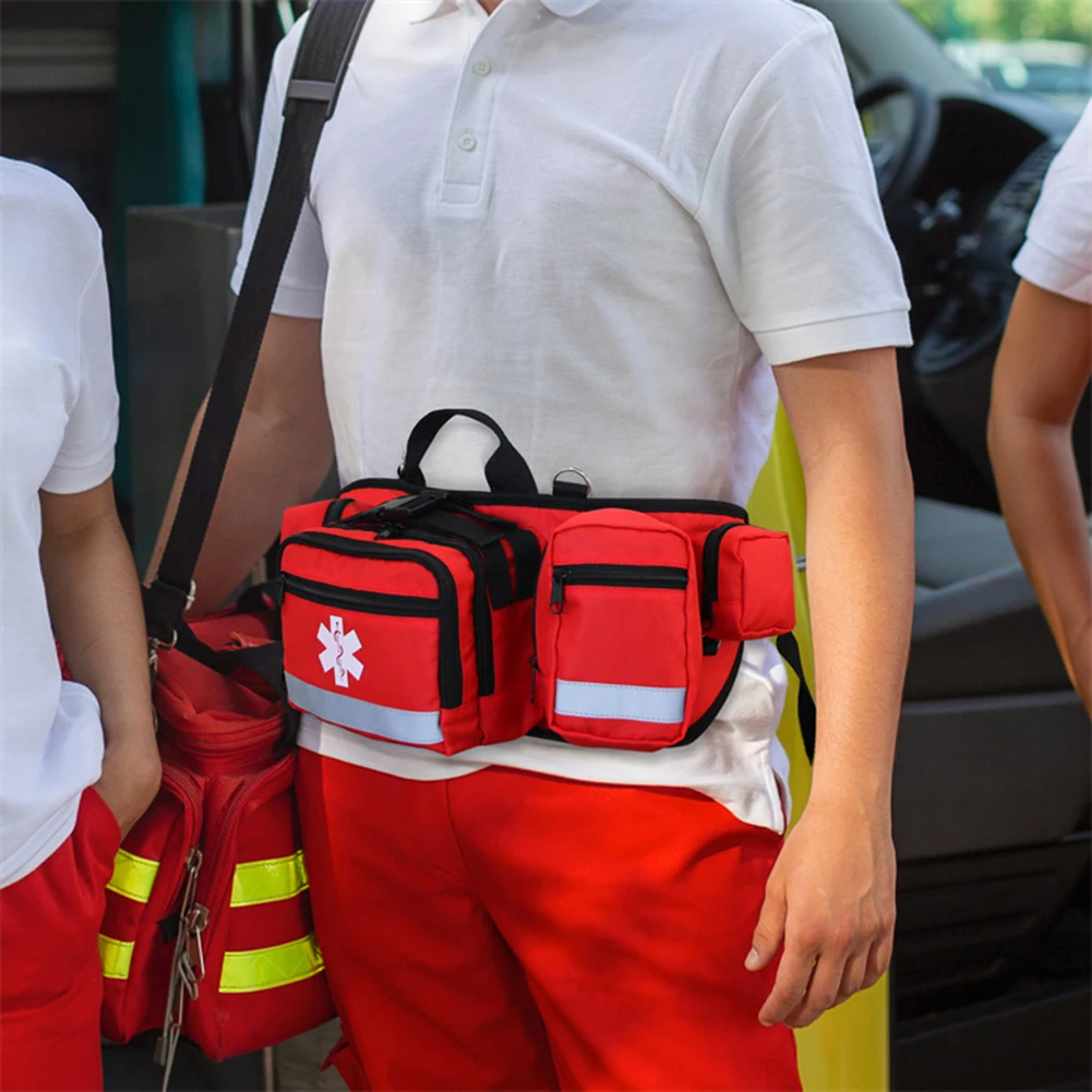 Marsupio di salvataggio vuoto borsa di pronto soccorso per il campeggio viaggio conservazione medica organizzatore medico corsa di sopravvivenza di