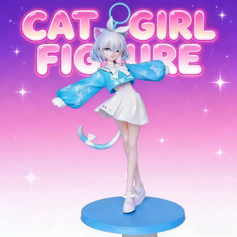 

Коллекционная фигурка аниме-девушки Ароны с кошачьими ушками от Generic Blue Archive, модель для декора ПК и рабочего стола, для любителей аниме.