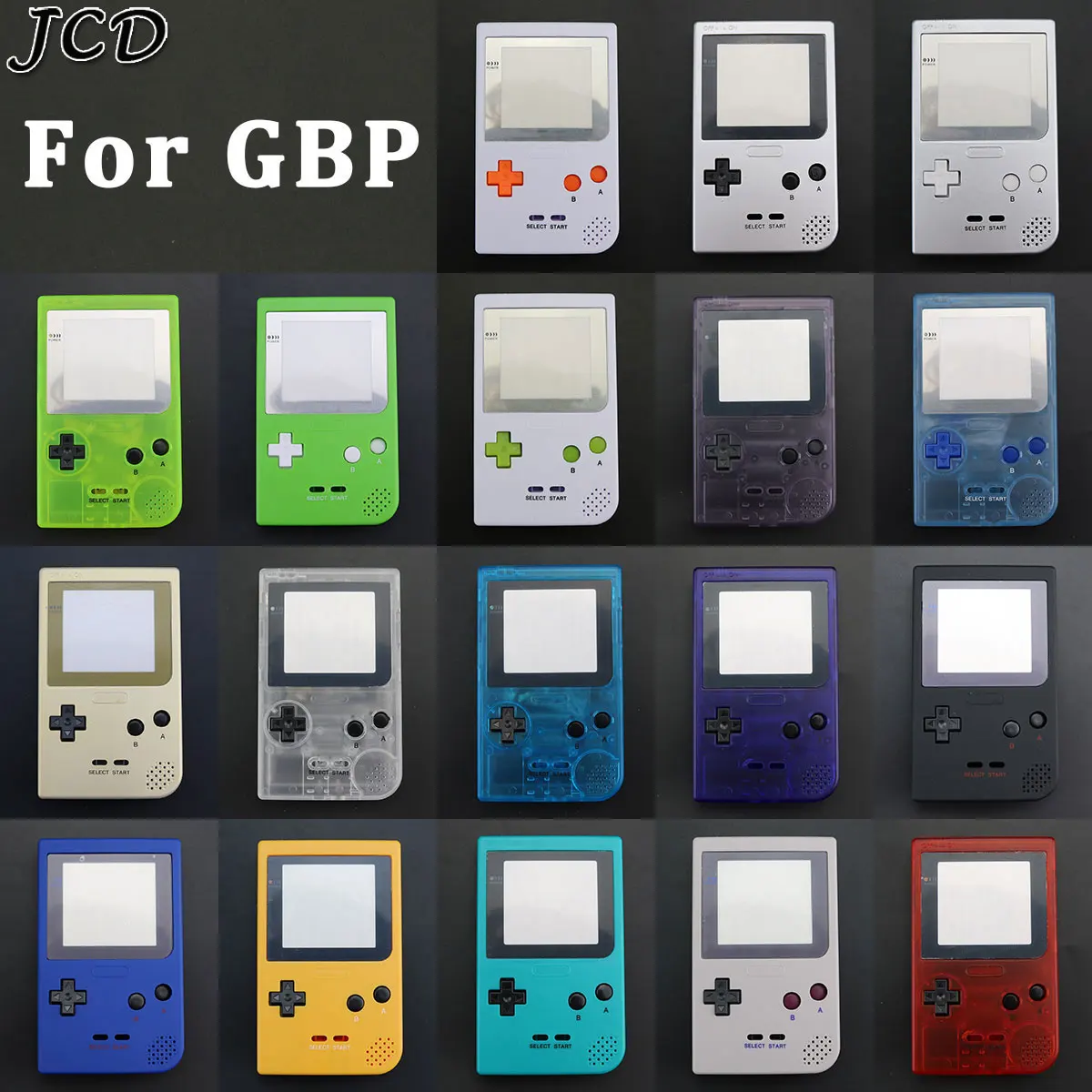 

JCD Housing Shell With buttons kit Replacement for GBP Plastic Full Case Cover for Gameboy Pocket Game Console