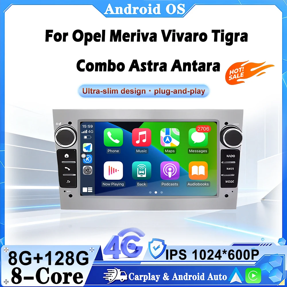 Android 16 Car Radio Multimedia Video Player for Opel Meriva Vivaro Tigra Combo Astra Antara with RDS BT Navigation GPS DSP Carp