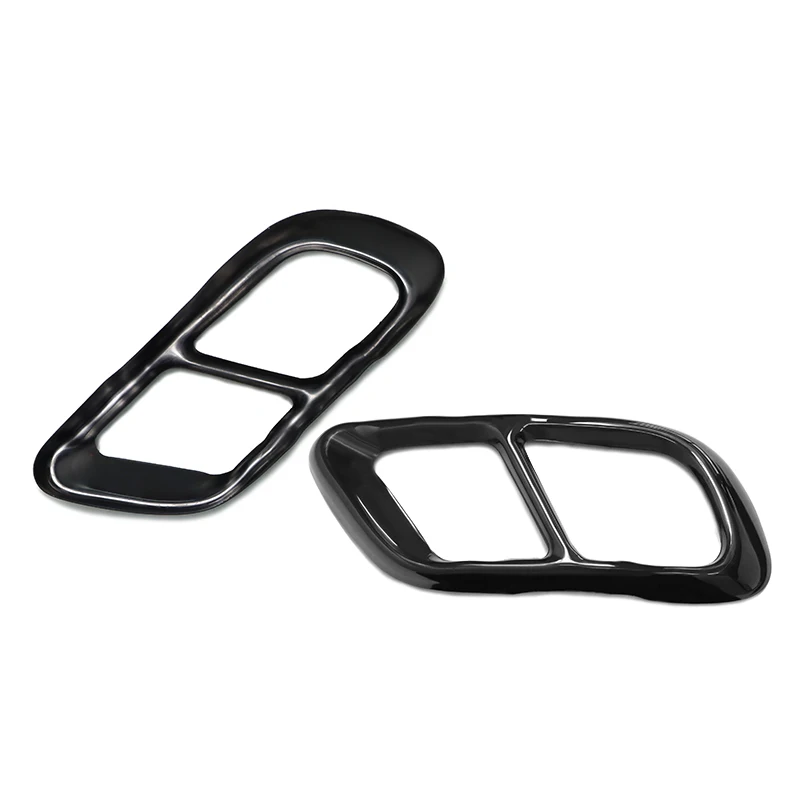 SYPES Black Stainless Steel Car Exhaust Tip Exhaust Pipe Tailpip Cover Trim for 19-2021  X5 G05 X6 G06 X7 G07 M Sports