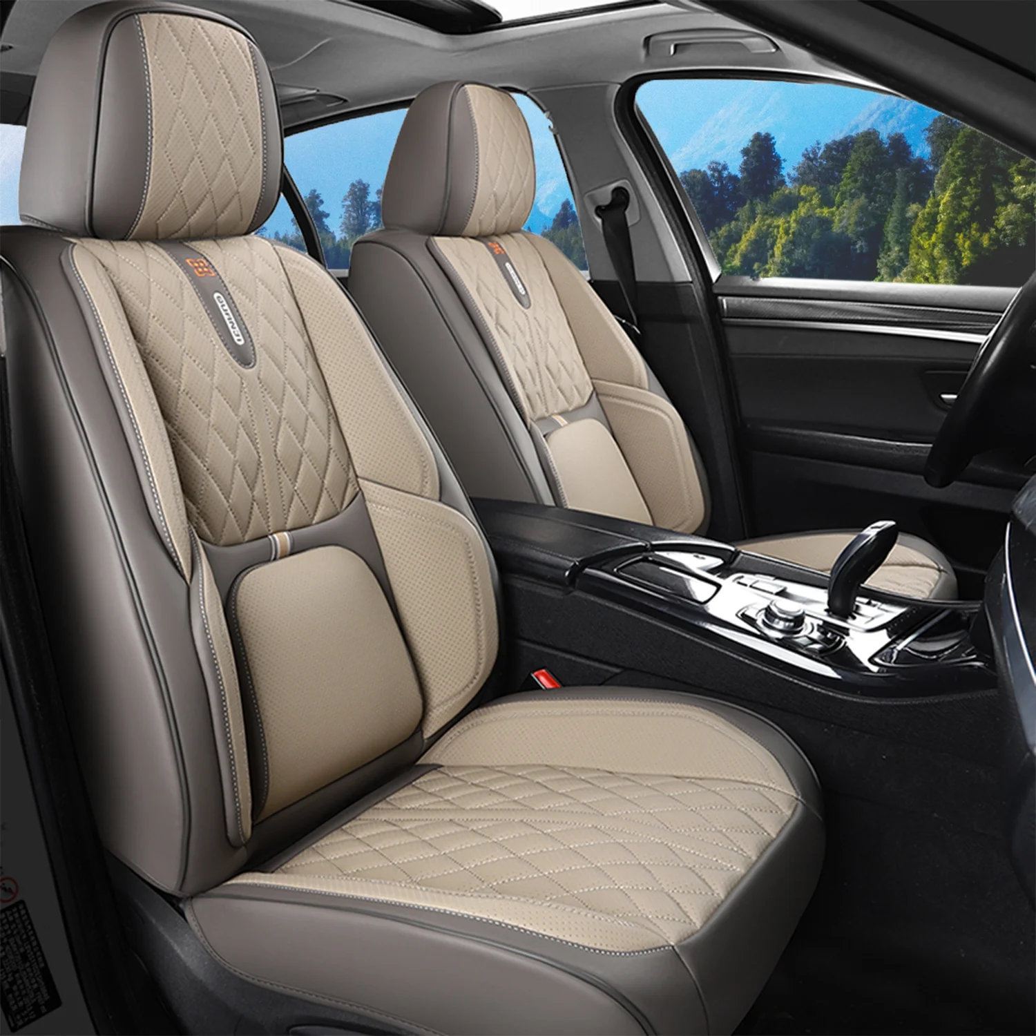 

Breathable leather car seat covers, thickened lumbar support, suitable for Lexus ES250, stylish interior seat covers