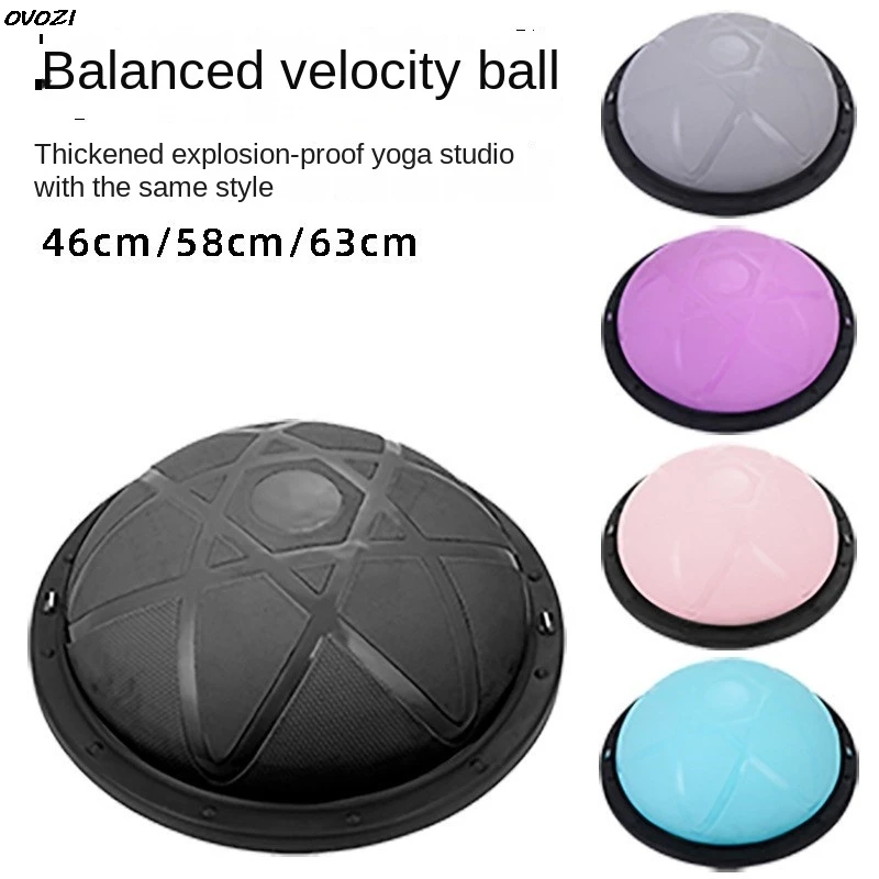 OVOZI Scrub Wave Speed Ball Thickened Foot Explosion-proof Semi-circle Balance Ball Yoga Studio Pilates Home Fitness Equipment