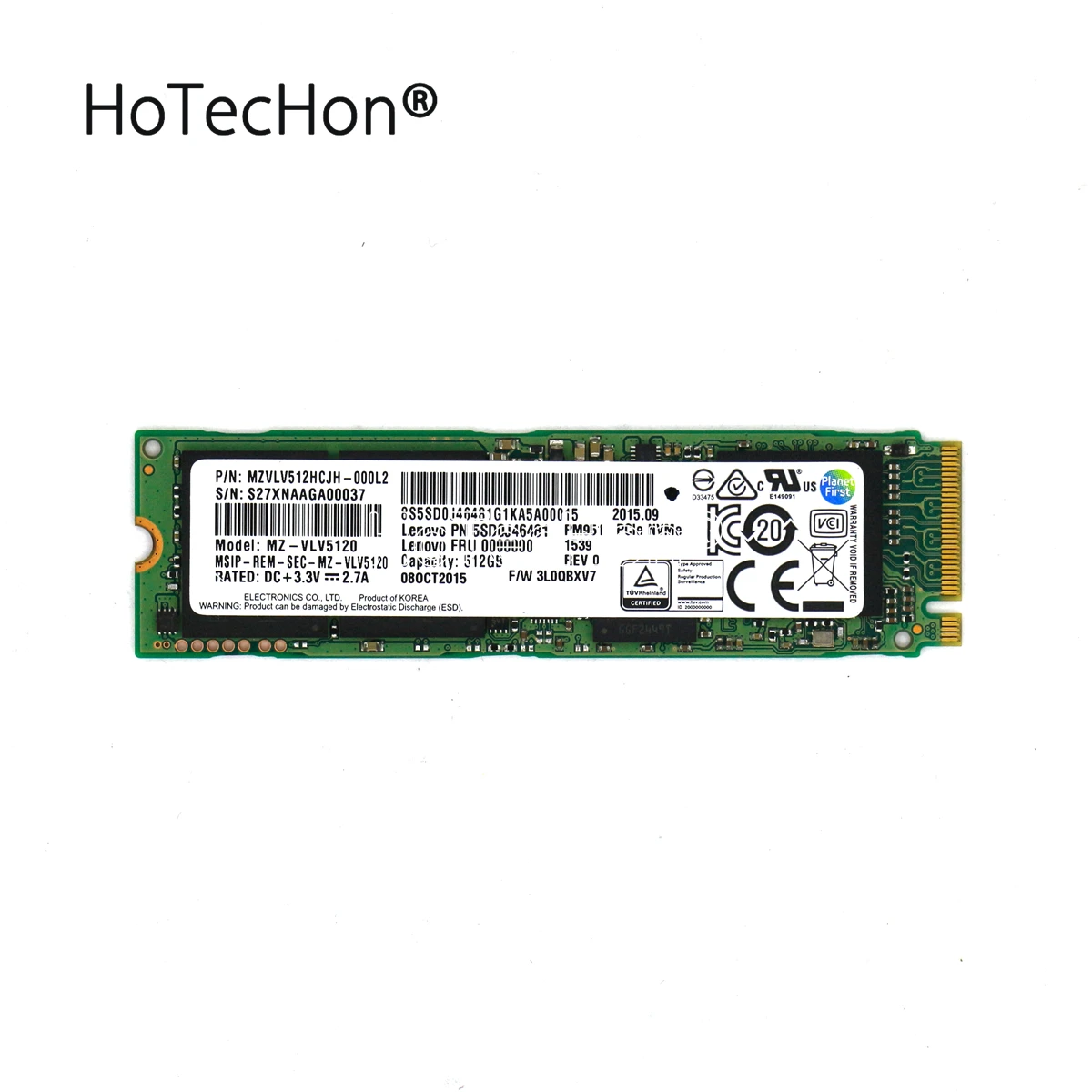 

5SD0J46481 - Genuine SAM PM951 NVMe 512GB M.2 PCIe 2280 MLC 3D-Nand SSD MZ-VLV5120 for Lenovo Yoga 730-15IKB