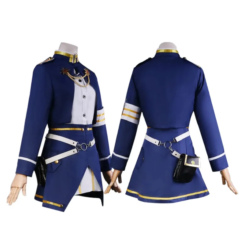 Anime Vladilena Milize Cosplay Costume 86 Disguise Blue Uniform for Women Full Set Halloween Carnival Party Clothes Roleplay