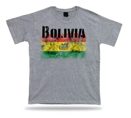 Bolivia flag Tshirt T-shirt Tee top city map Andean condor great special textile