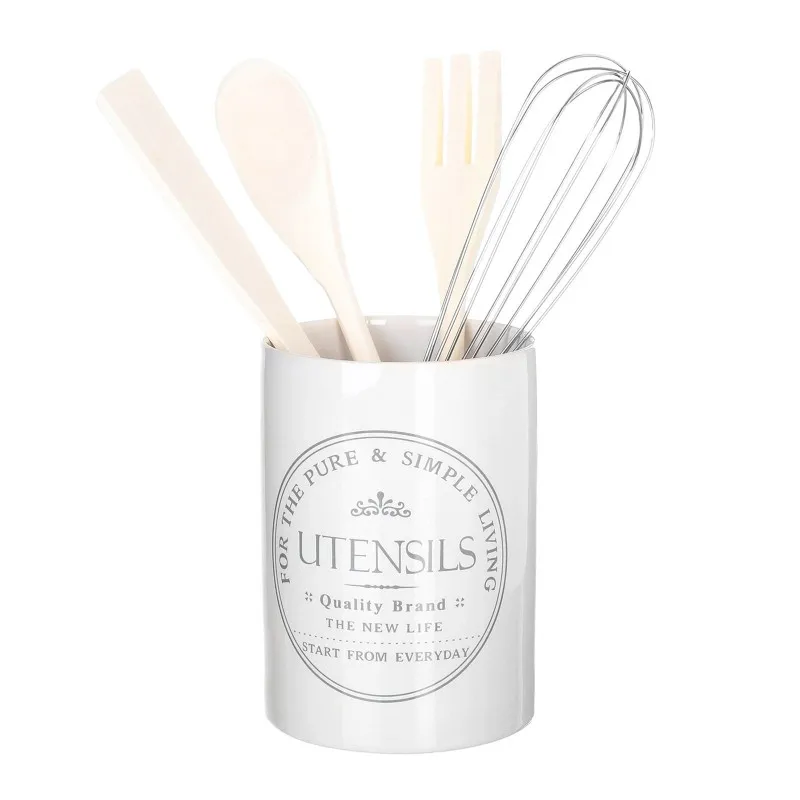 Kitchen accessories holder pure living staonware includes: Whisk, fork, spoon and spatula. For kitchen 61243-802369