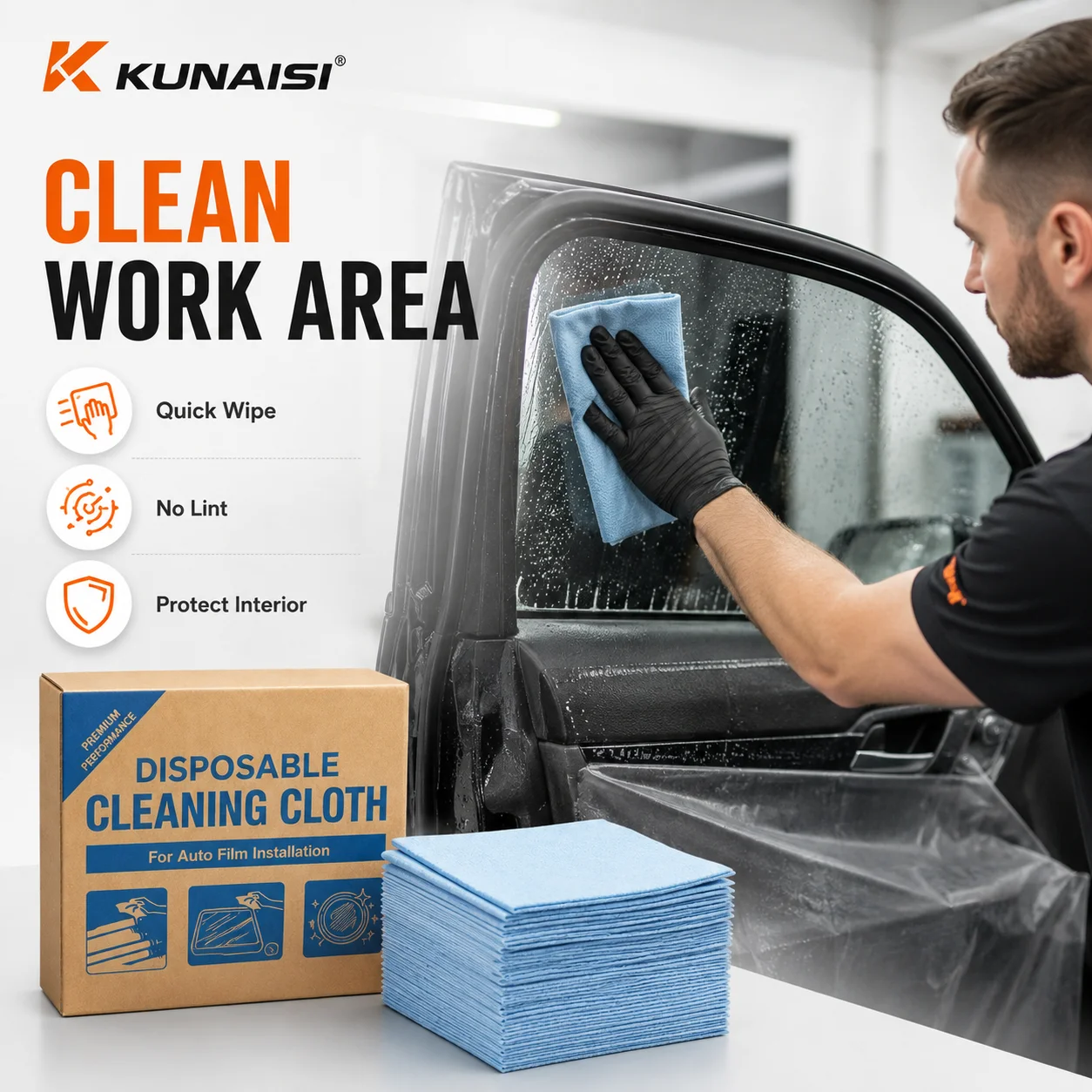 KUNAISI Car Paint Wipe Cloth Dust-Free Cloth Industrial Paper Multifunctional Absorbent Tissue Cleaning Cloth