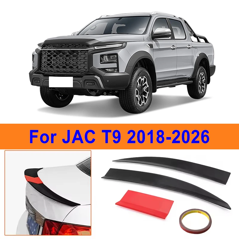 

For JAC T9 2018-2026 3-Section ABS Rear Trunk Spoiler 115-125cm Adjustable Sports Decor Top Wing Car Exterior Parts
