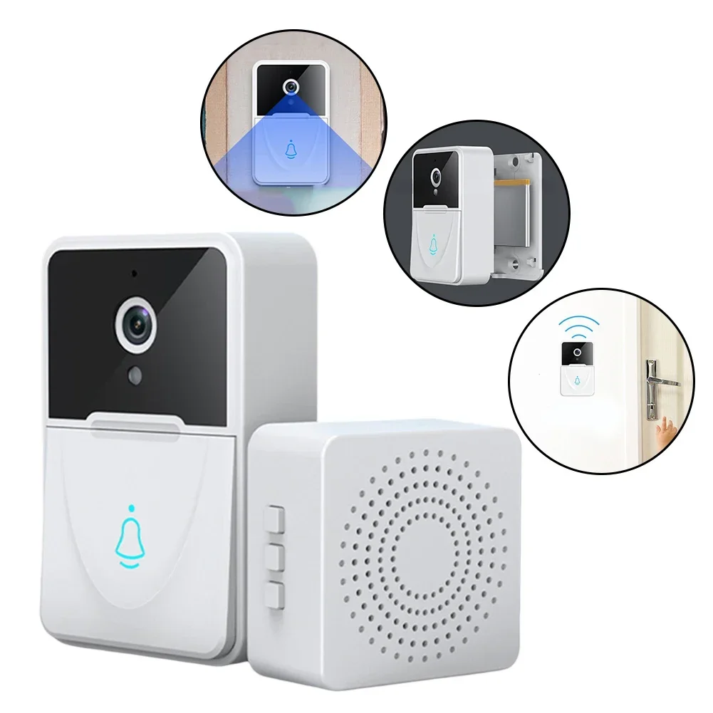 Rechargeable Smart Video Doorbell For Wifi Doorbell Dingdong Machine 1080P HD Camera Image Video Doorbell