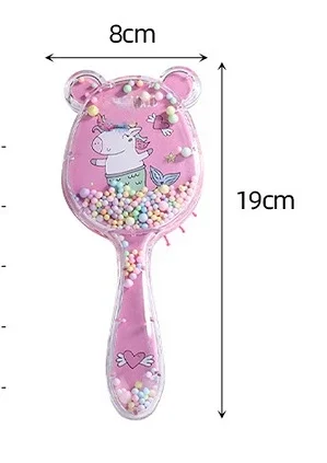 Cute Cartoon Bear Shape Sequins Air Cushion Massage Comb Anti-knot Combs for Baby Kids Comb for Curly Hair