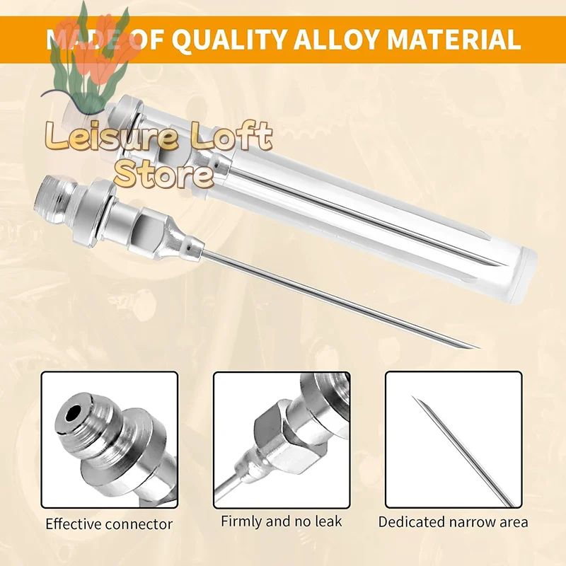 Pontas do adaptador da agulha da graxa de 1/3/5/10 pces-bicos de lubrificação portáteis para juntas esféricas, rolamentos e kits de manutenção de precisão