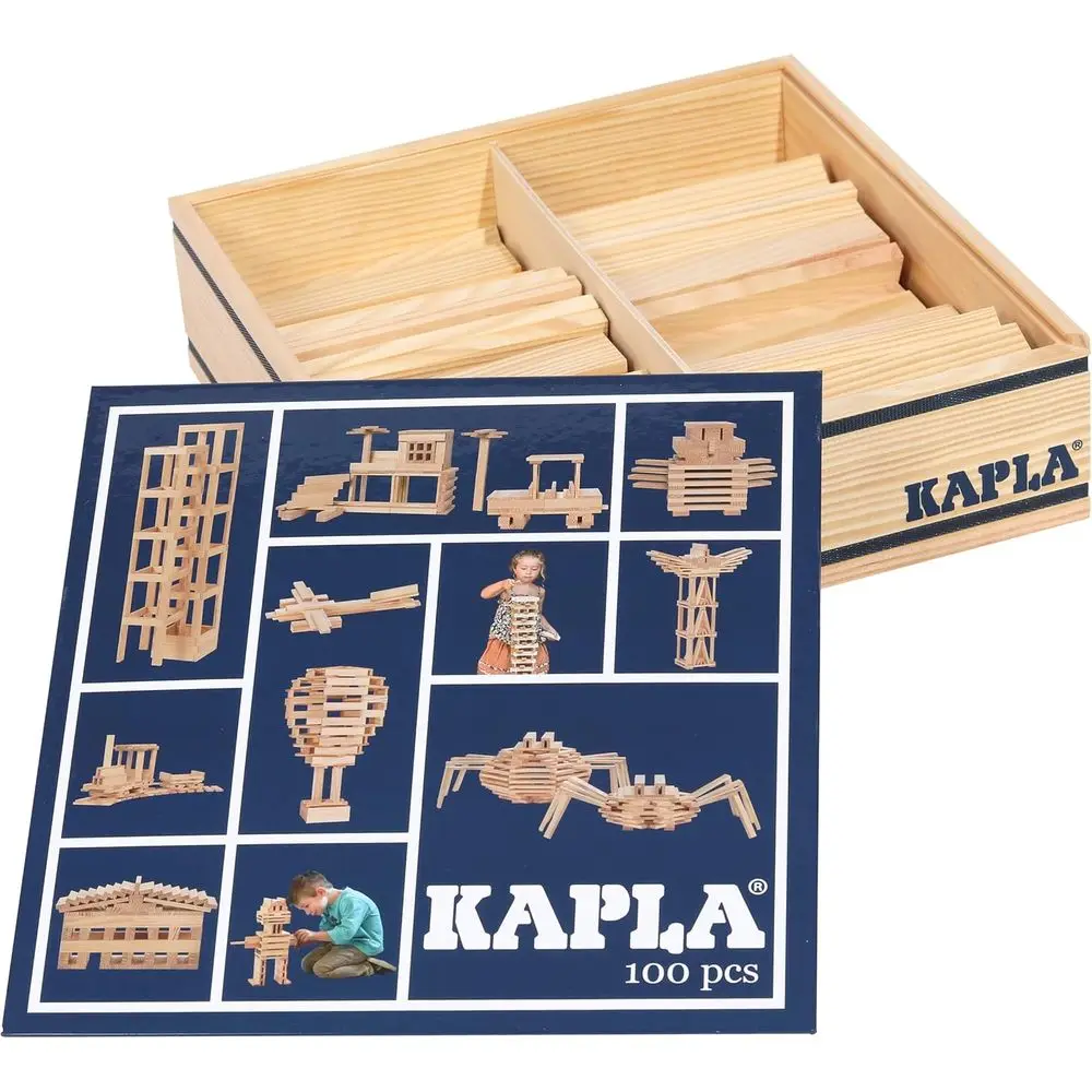 Set di blocchi da costruzione in legno da 100 pezzi di KAPLA