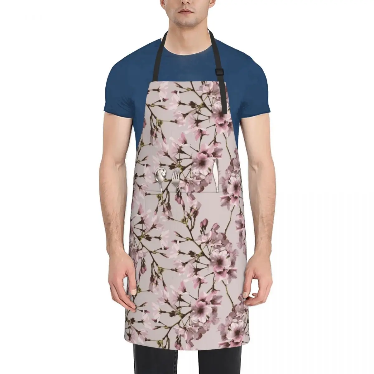 

Cherry Bloom Apron Woman Work men's barbecue Apron