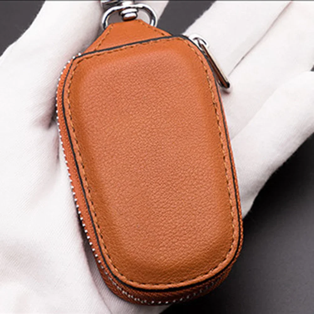 New Brand  Large Capacity Multi-function Car Key Holder Case Men's Key Bag PU Leather Universal Keychain Wallet PouchStorage