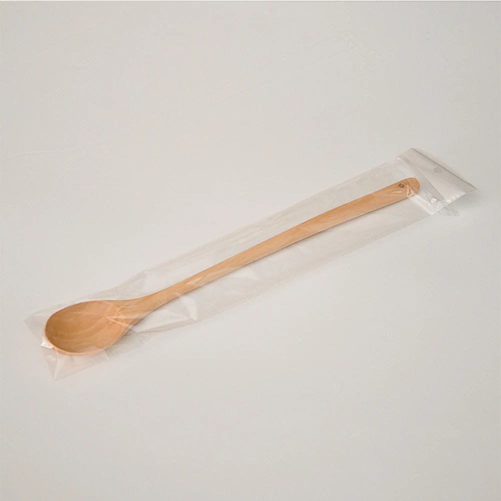 

1 pc Wooden Spoon 33Cm Natural Long Handle Stirring Spoon For Cooking Sauteing Mixing Tea Coffee Honey Kitchen Restaurant Bar