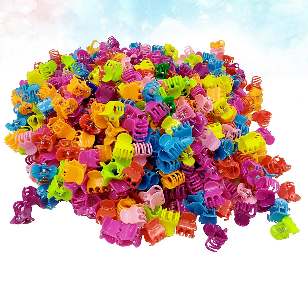 

100 Pcs Mini Handclaw Hair Clip Accessories Children's Hairpins for Girls Colorful Clips Barrettes Cute