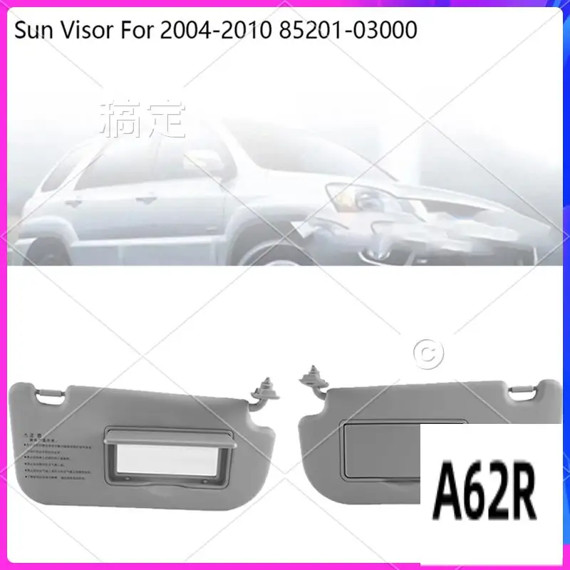 

R2-1Pair Car Sun Visors Shades With Vanity Mirror 85202-03000 8520103000 For Kia Sportage 2004-2010 Sunvisor Makeup