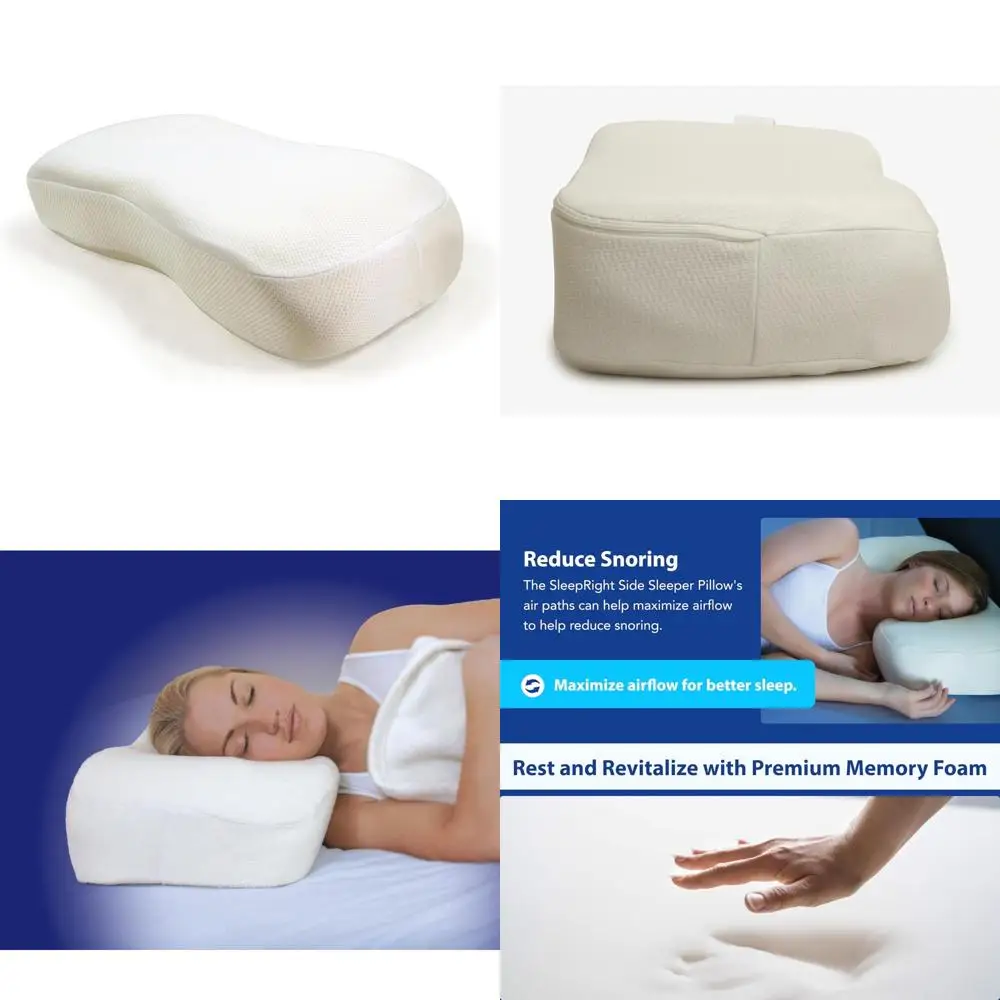 

Side Sleeper's Ideal Memory Foam Pillow by SleepRight - 24x3 Inches Standard Size