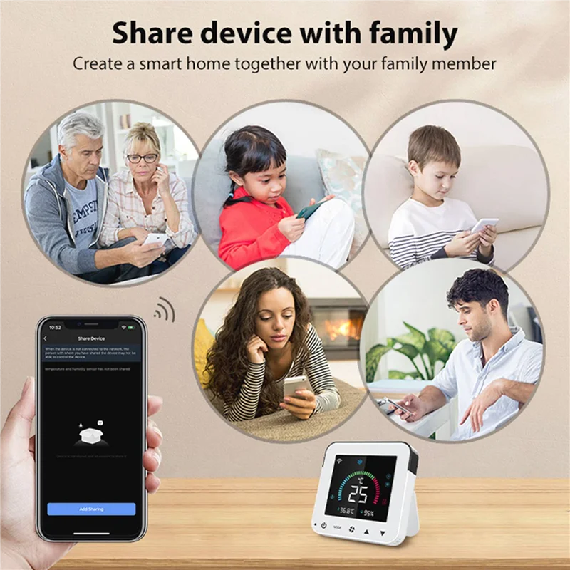 【NEW-SALE】3X Tuya Smart Life New Wifi Thermostat DC5V Air Conditioner IR Remote Control Timer Temperature Humidity Sensor