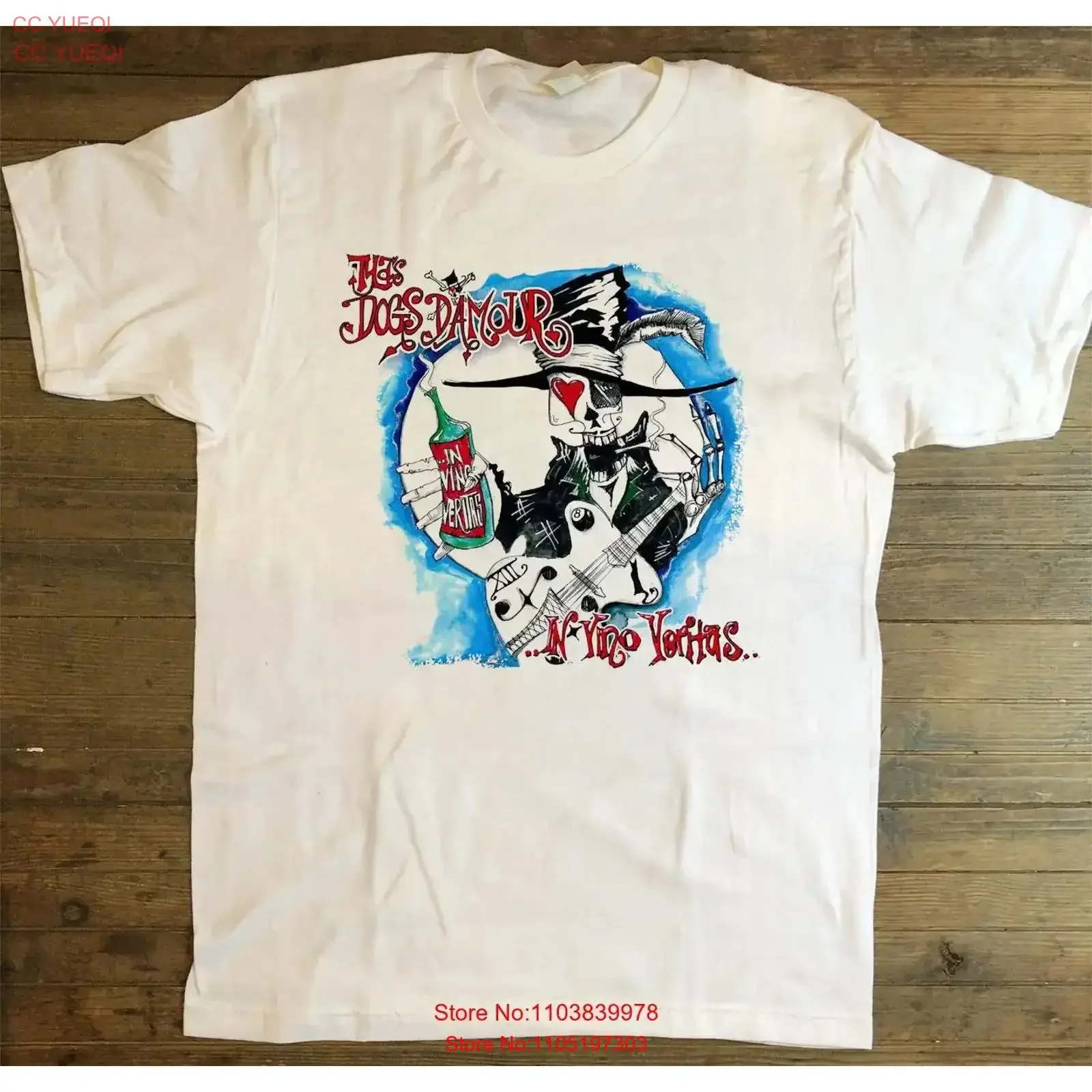 Camiseta The Dogs D Amour In Vino Veritas de algodón, todas las tallas, estilo vintage, lavada, unisex, con gráfico, para uso diario, versátil, informal