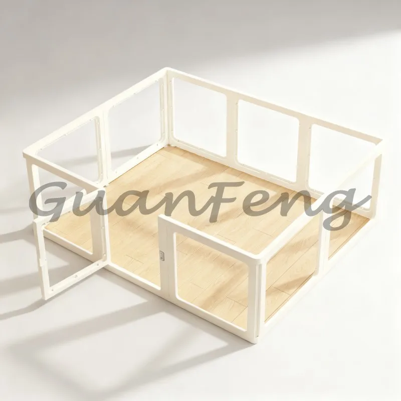 ‌Transparent Acrylic Dog Playpen Safety Pet Fence Non-Scratch Durable Kennel Easy-Clean Indoor House Removable Panels