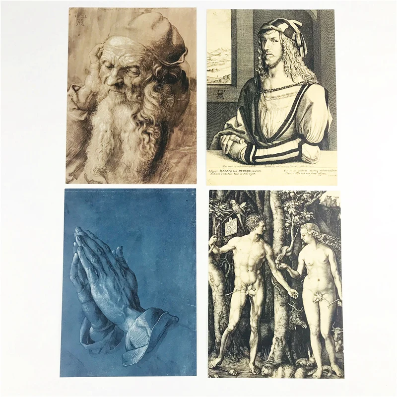 12 Lembar/Set Sketsa Albrecht Durer Besar Kartu Pos Kartu Ucapan Ulang Tahun Kartu Hadiah Kartu Pesan