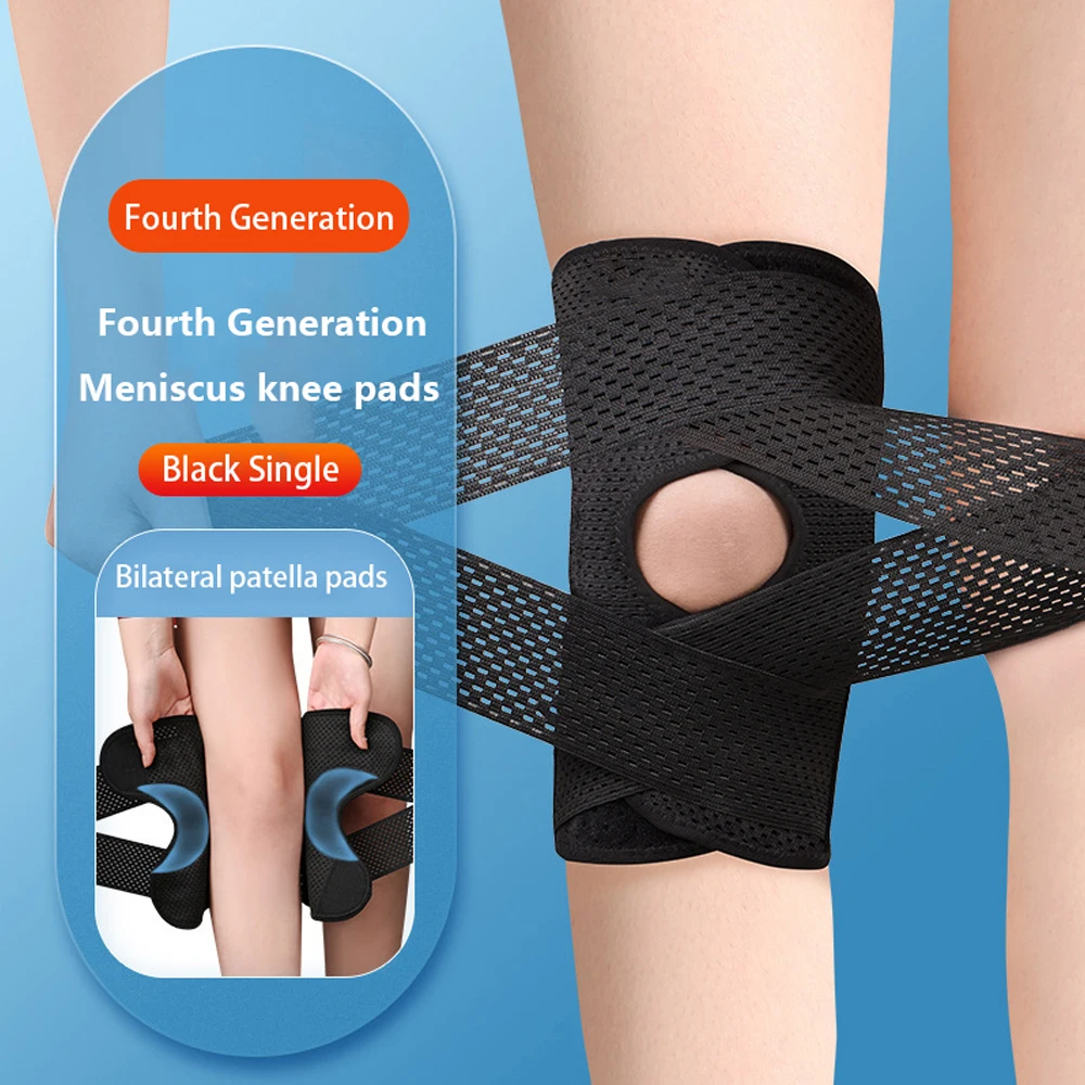 1PC Professional Knee Brace with Side Stabilizers, Knee Support with Patella Gel Pad for Meniscus Tear Knee Pain Injury Recovery