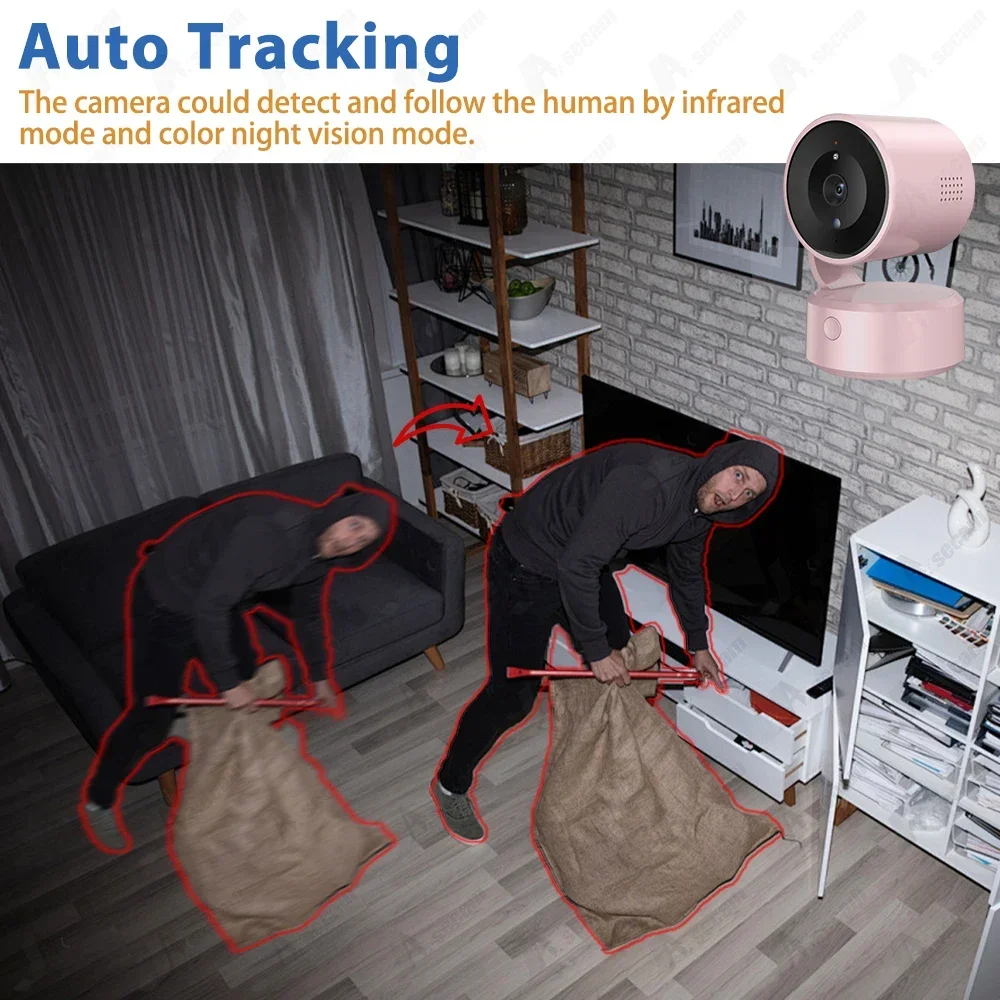 Tuya WiFi Indoor Pan/Tilt Smart Security Camera 5MP HD Infrared Night Vision Tracking Sound Detection Monitor Panoramic Patrol