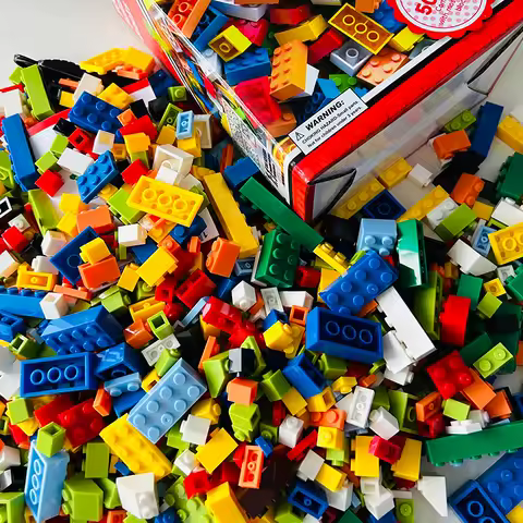 1000PCS Bulk Building Blocks Creative Educational Toys for Kids STEM Learning Bricks DIY Construction Set Gift for Boys & Girls