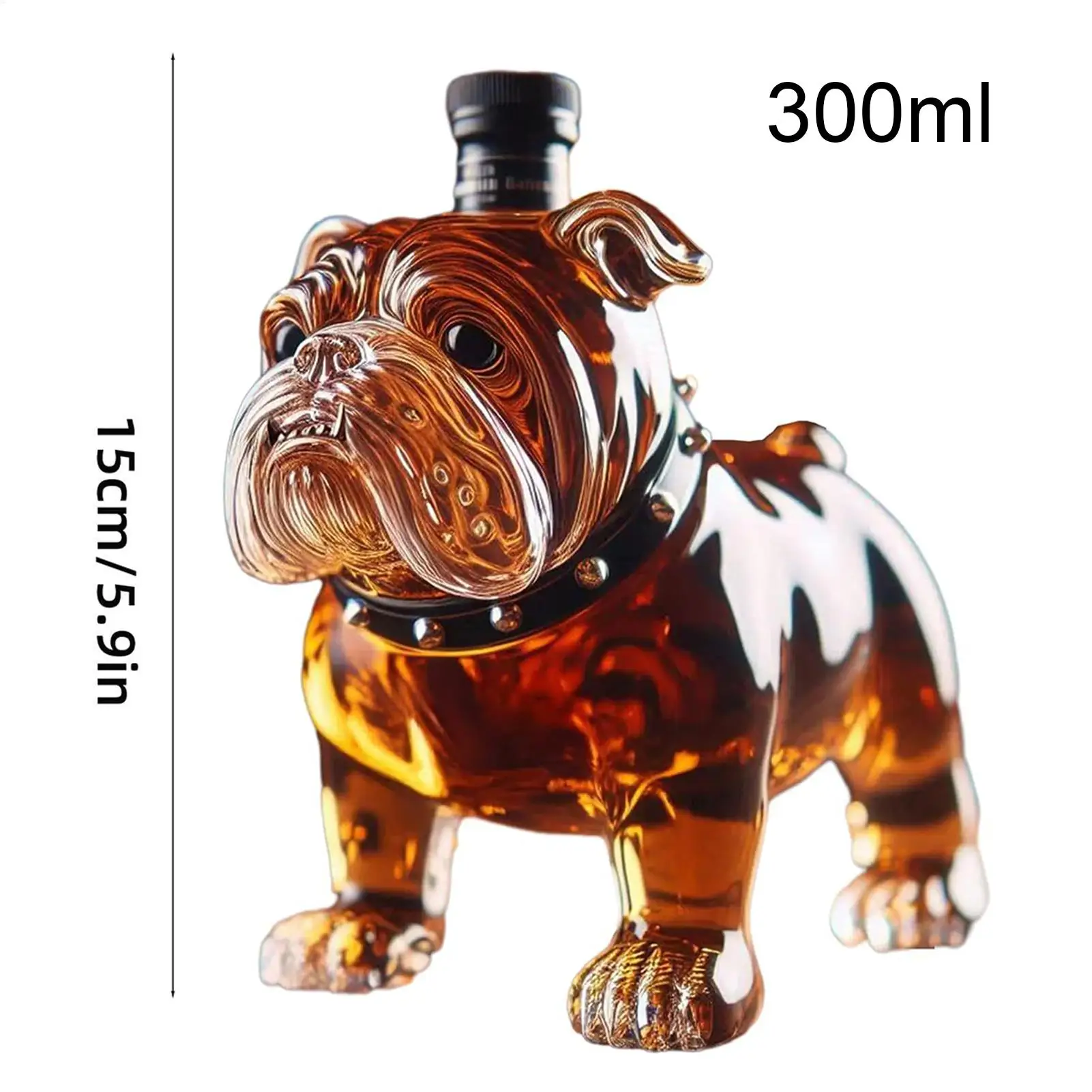 Französische Bulldogge, Whiskyflasche, Whisky-Organizer, dekorativer Alkohol-Dekanter für Restaurantregale, Sammler-Schnapsflasche