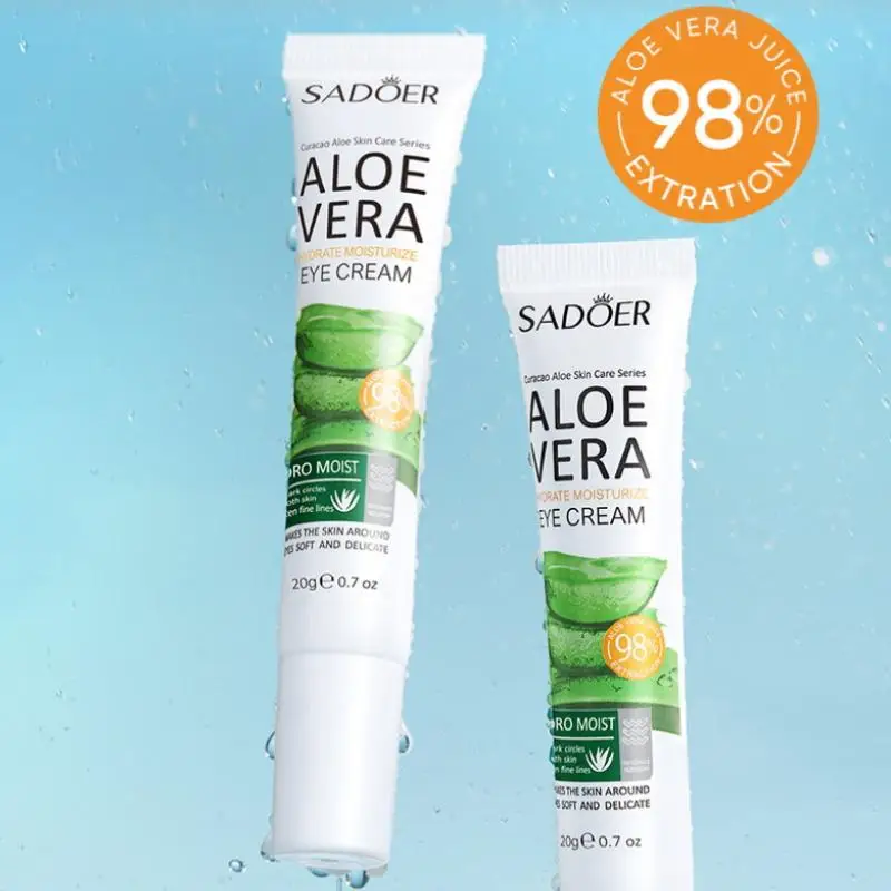 1Pc SADOER Aloe Vera Eye Cream Anti Wrinkle Dark Circles Eye Bags Moisturizing Firming Smooth Eye Beauty Skin Care