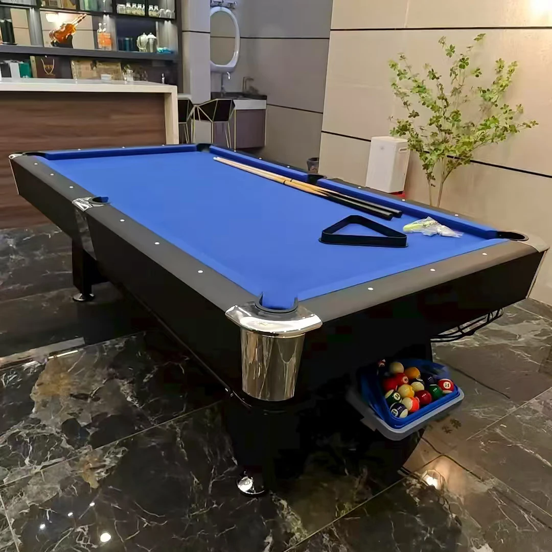 2026 Factory Wholesale Price Professional  9FT Billiard Marble Stone Bed Board Table with Ball Collection System Family Club Gam