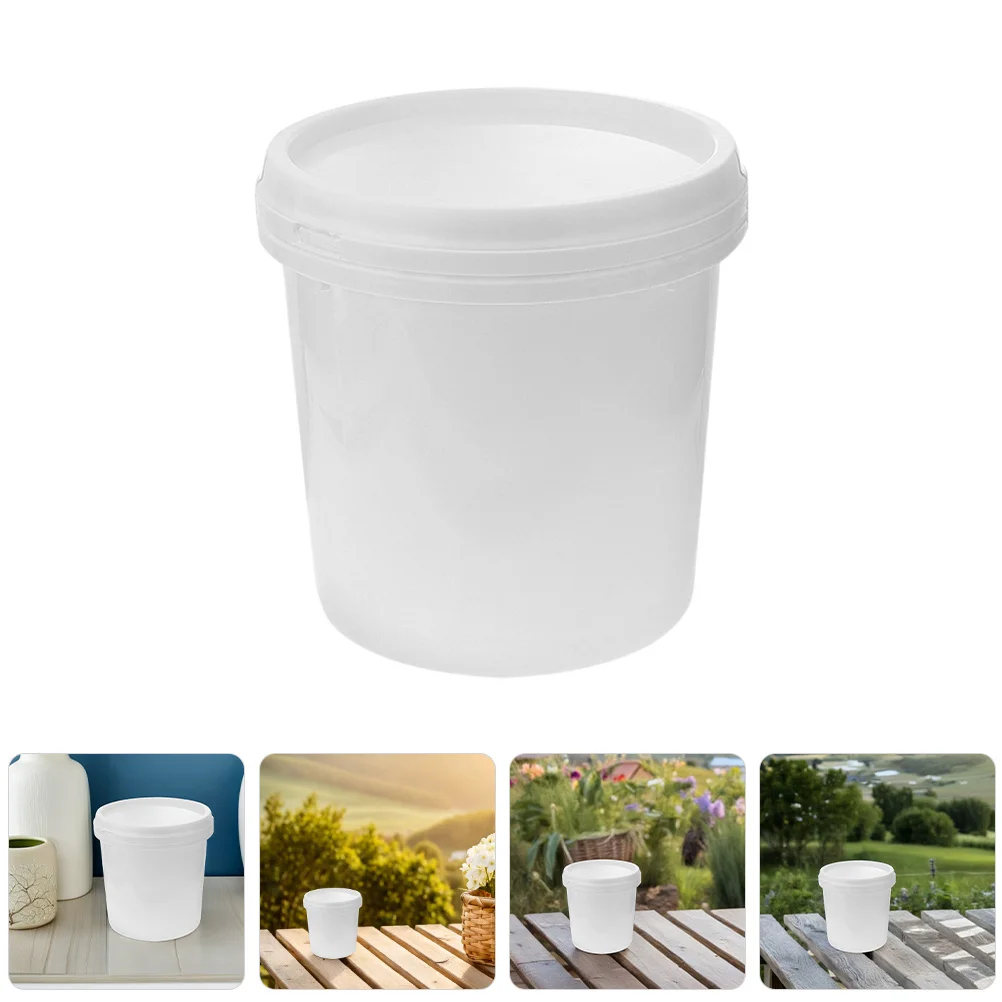 

3Pcs Plastic Bucket Food Safe Heavy Duty with Handle and Lid Multiuse Storage for Kitchen Organization Car Wash Outdoor