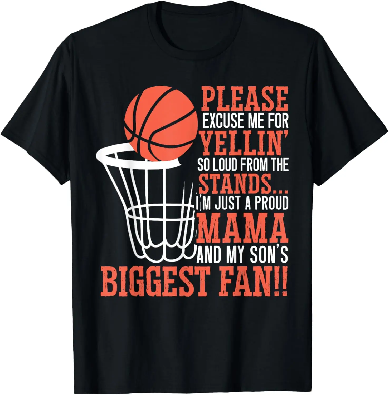 Basketball Mama Player Hoop Junkie Mothers Day Mom T-Shirt