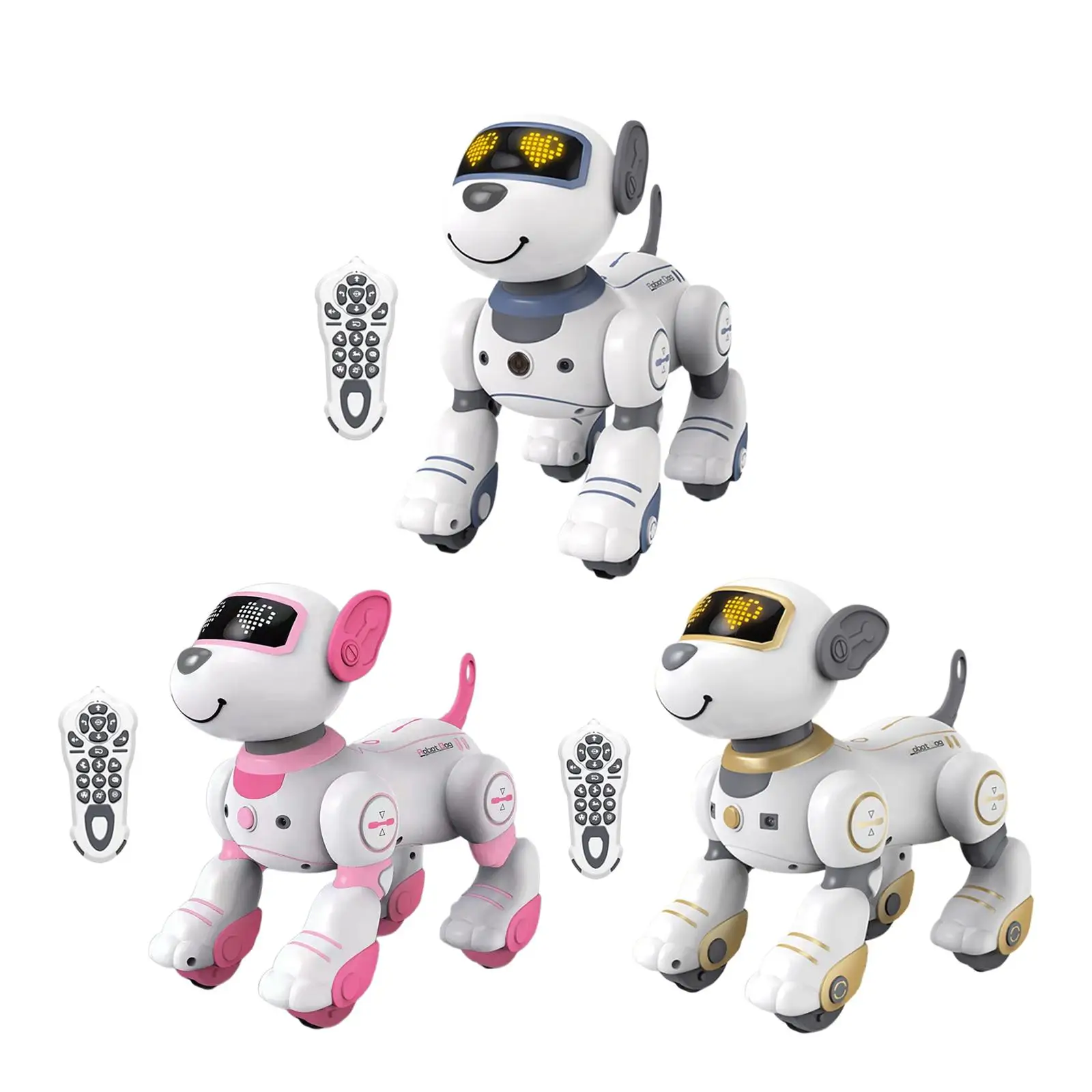 Lindo Robot inalámbrico inteligente con Control remoto para niños pequeños, perro Programable, cachorro robótico parlante inteligente, juguetes para mascotas