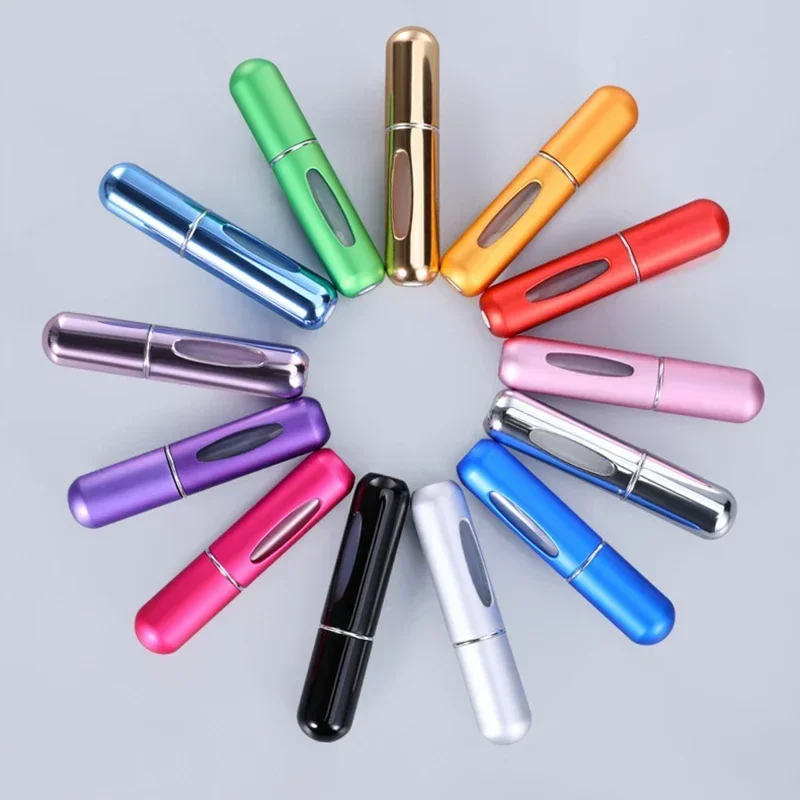 5ml Portable Refillable Perfume Bottle Liquid Empty Container Mini Aluminum Spray Alcochol Atomizer for Travel