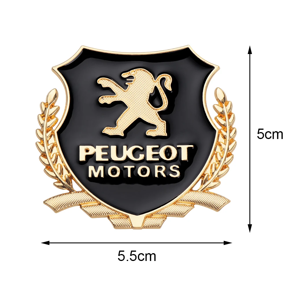 3D Metal Car Badge Body Trunk Decor Sticker Auto Refit Accessories For Peugeot 208 3008 107 308 2008 207 508 607 301 106 406 407