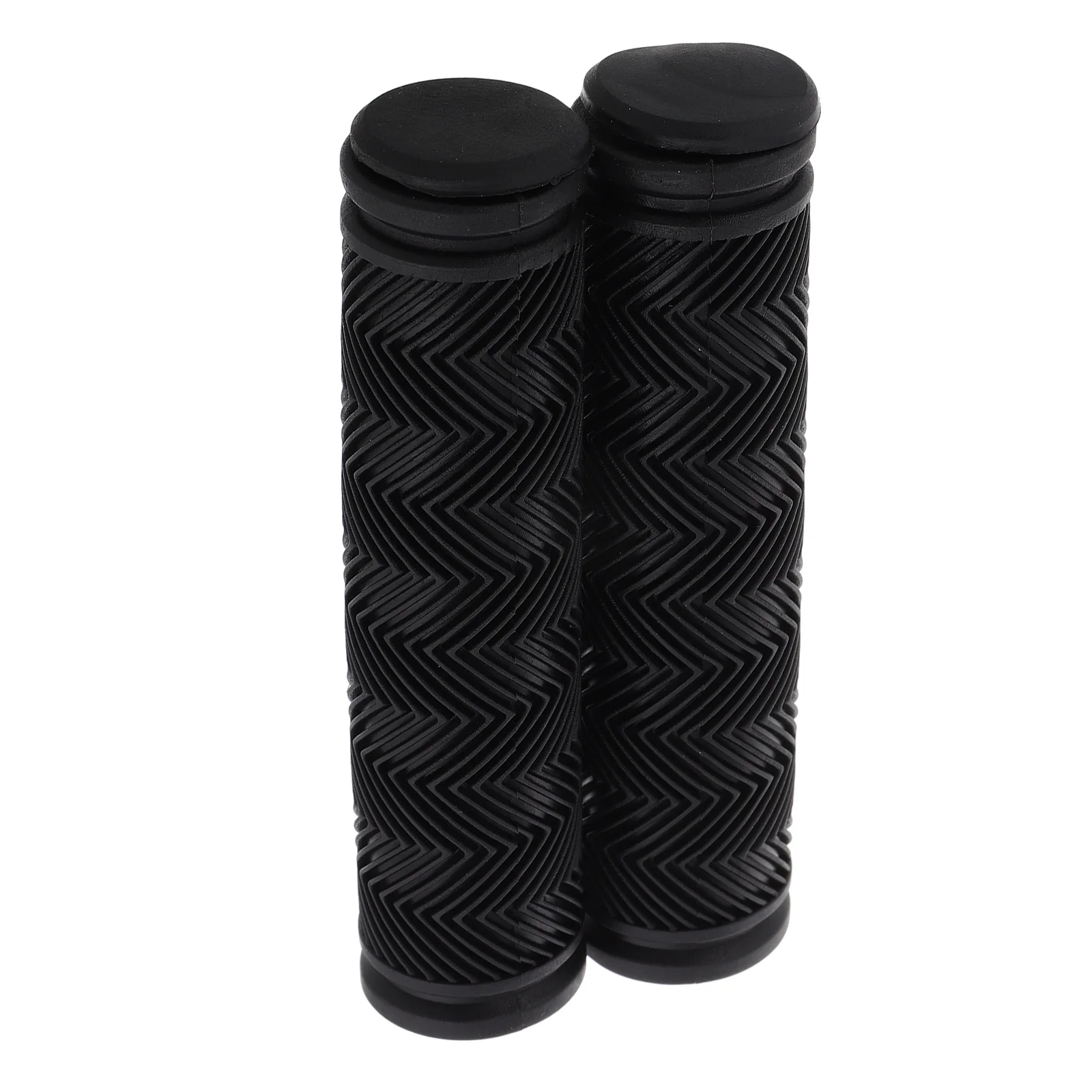 

1Pair Bicycle Handlebar Grips Non Slip Rubber Comfortable Durable Black Replacement Bike Handle Grips for Mountain Road Scooter