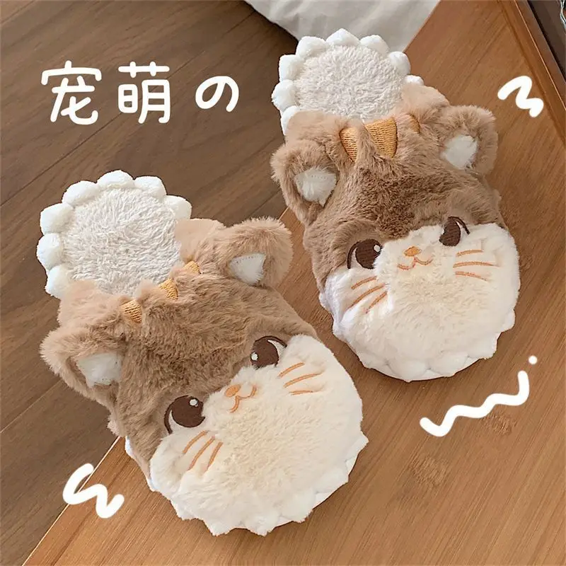 Neue Flauschige Katzenpfoten-Hausschuhe für Damen, Warme Winter-Pantoffeln, Lustige Flauschige Tierpfoten-Innenschuhe – Detail 38