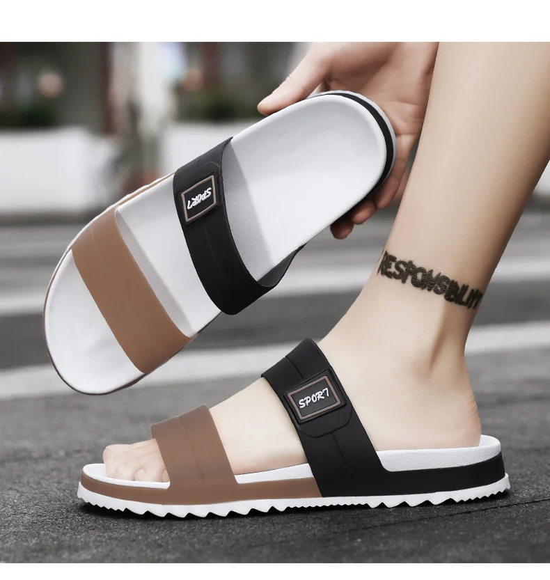 

Men's Summer Beach Flip-Flops for Indoor and Outdoor Use EVA Men's Slippers Breathable and Slip-Resistant