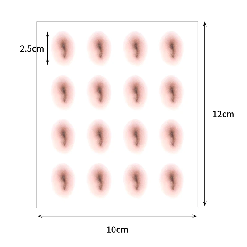 방수 임시 문신 스티커 시뮬레이션 배꼽 단추 눈 문신 스티커, 여성 바디 아트 가짜 배꼽 문신 장식, 16 개