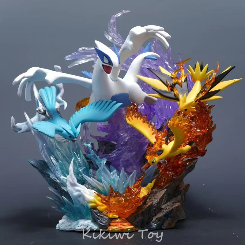 

33cm Evolution Anime Figure Legendary Bird Figures Pocket Monster Figurine Led Light Model Statue Collection Ornament Toys Gifts