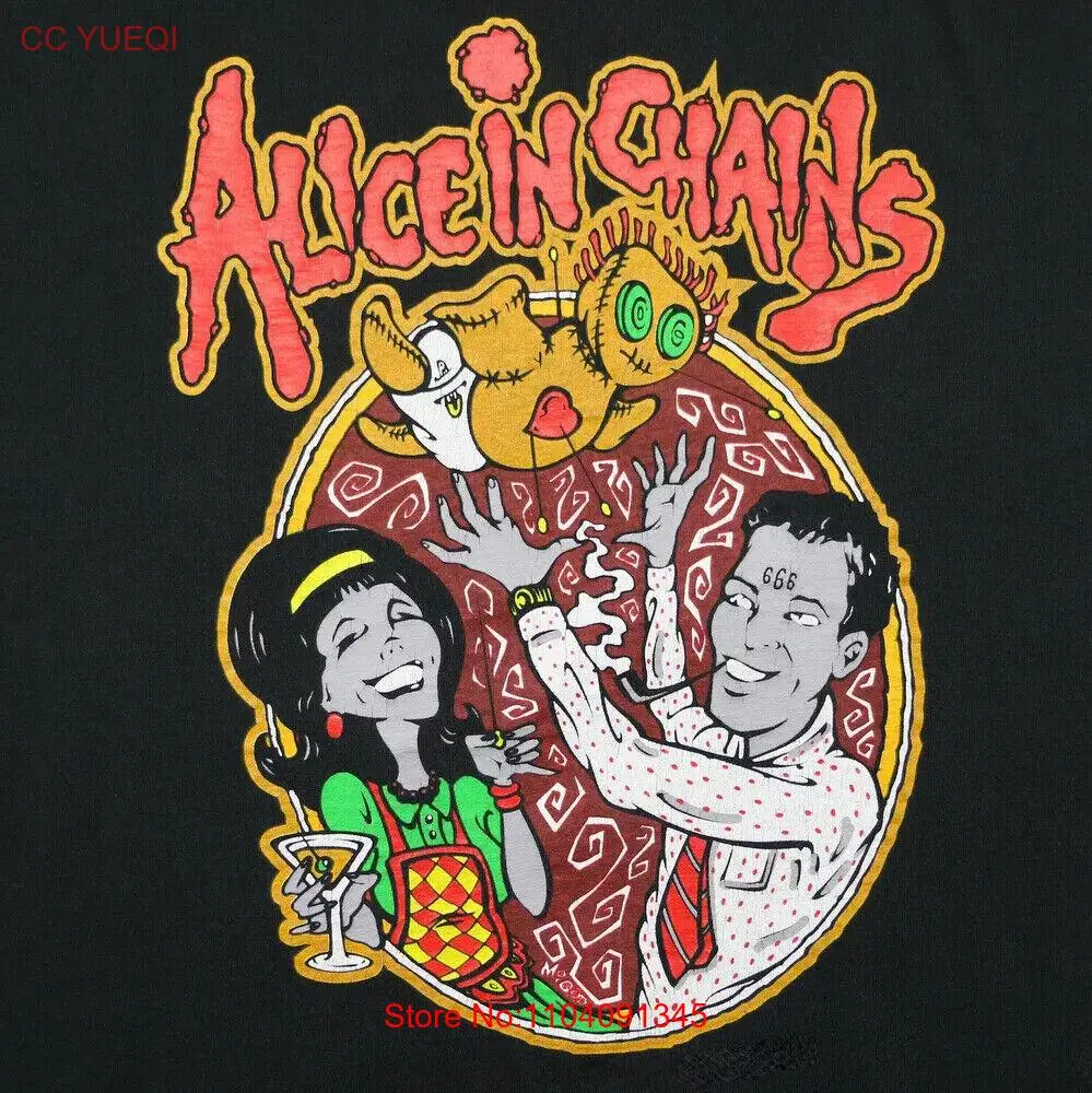 Vintage 1996 Alice In Chains Cotton Black S-2345XL Men Women Classic Shirt