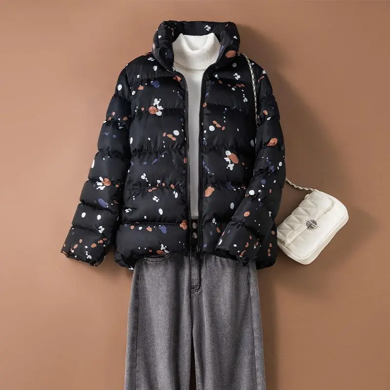 ผู้หญิง ort Thiened Cotton Jaet ฤดูหนาว WARM SLI อเนกประสงค์ Slimming Cotton Coat All-Match ฤดูใบไม้ร่วงฤดูหนาวใหม่ SLE