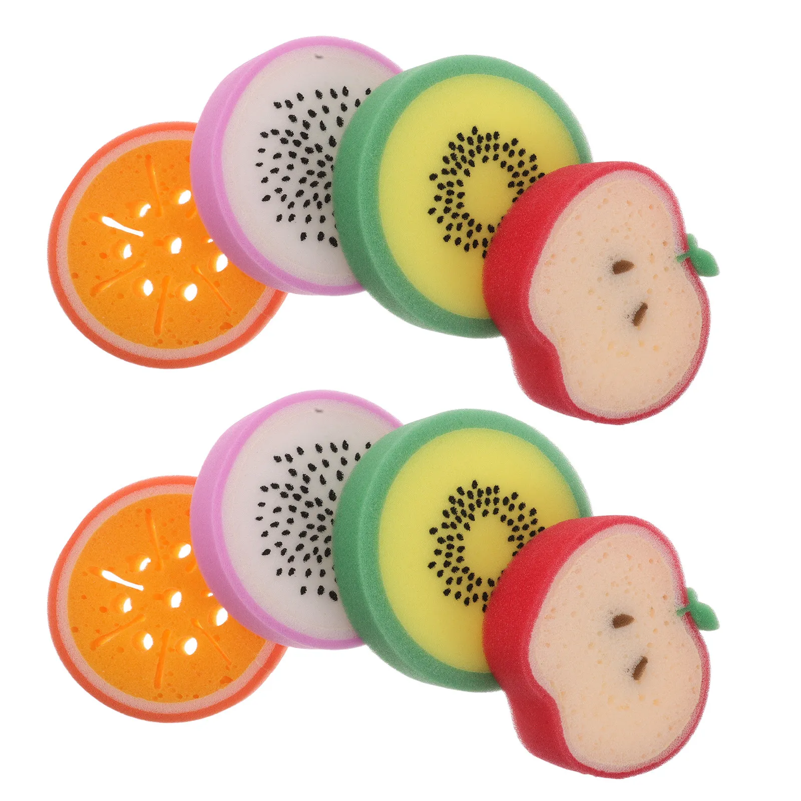 

Набор из 8 мягких детских губок для купания в форме фруктов, быстросохнущие, моющиеся, с мультяшными рисунками, для детей и малышей