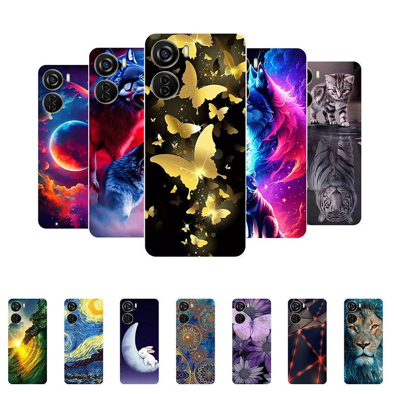 For ZTE Blade V41 Vita 5G Case Silicone Soft Butterfly Wolf Protective Back Cover for ZTE Blade V 41 Vita 8140N V41Vita Funda