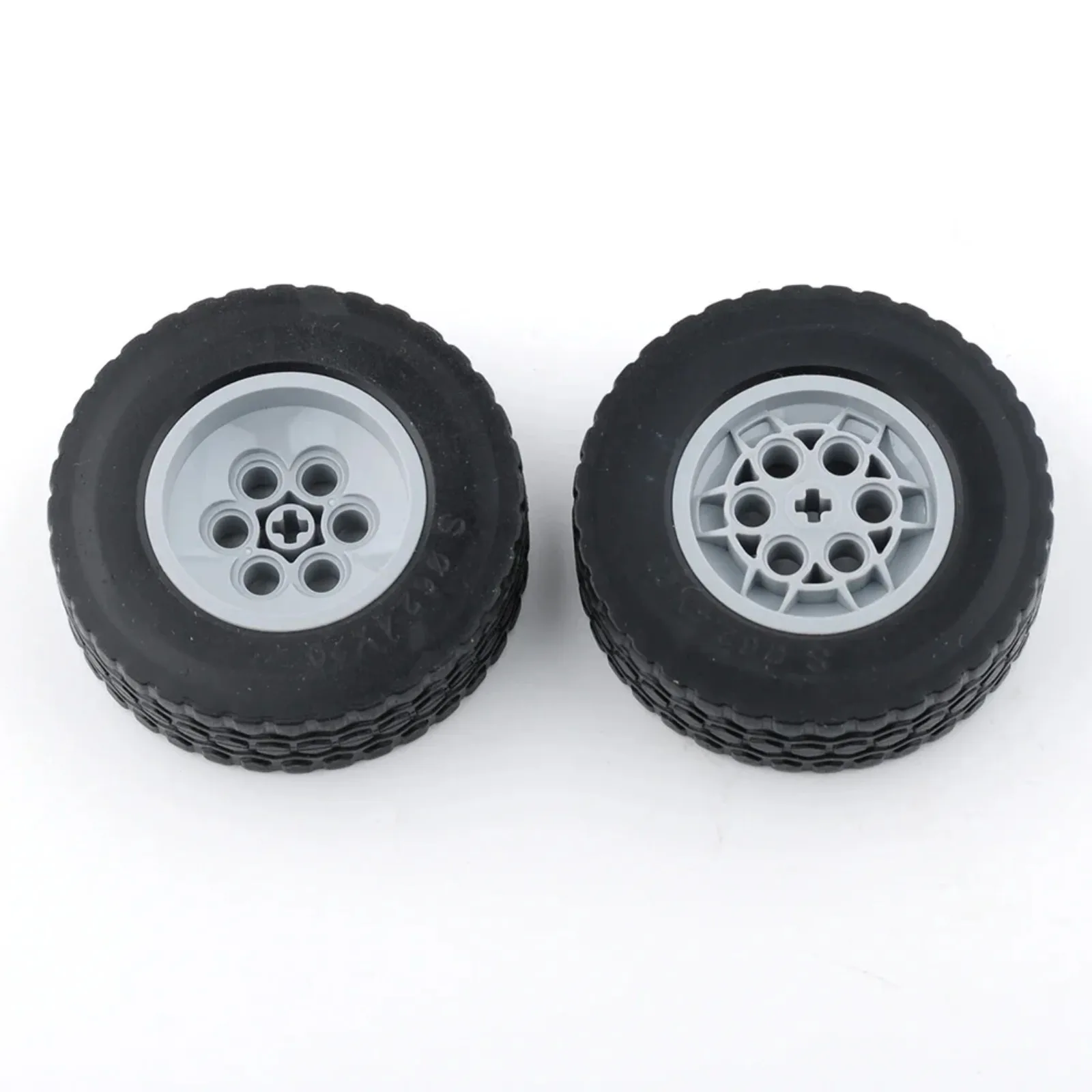 Zestaw klocków do samodzielnego montażu kół samochodowych 62,4x20mm, model 32019+86652, części do zabawek z klocków. — zdjęcie produktu 4