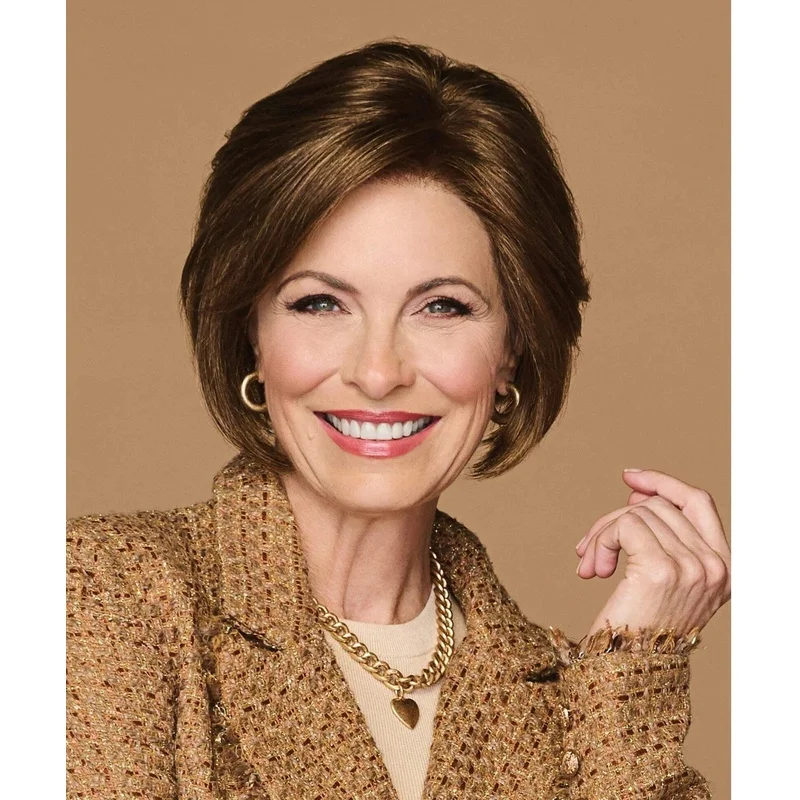 Hair New Fashion Elegant Women's Medium Natural Brown Straight Wigs 12 In