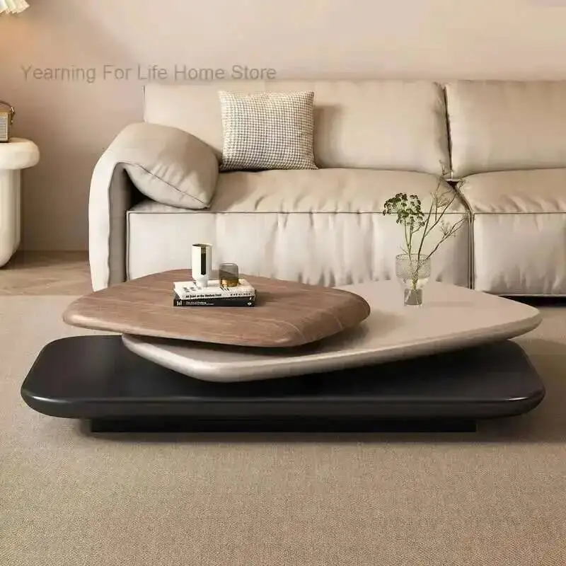 

Room Living Side Luxury Table Minimalist Coffee Table Pliante Household Rotating Antique Style Muebles De Sala Furniture Home